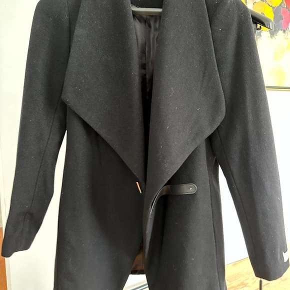 Calvin Klein Womens Wool Shawl Collar Coat Winter Jacket 10 L Cashmere - Picture 6 of 7